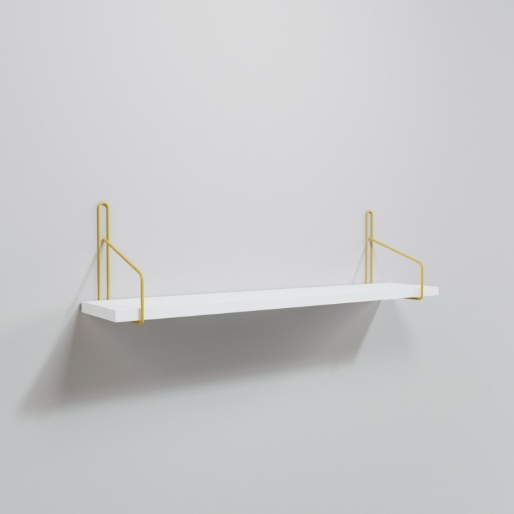 Estante de pared Gelsenkirchen L2063 blanco oro