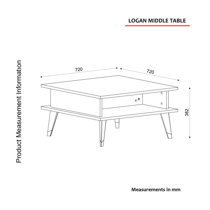 Mesa de centro Logan nogal