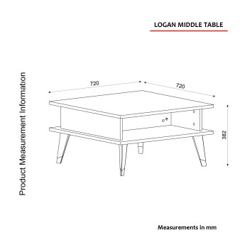 Mesa de centro Logan nogal - 804TRH2831