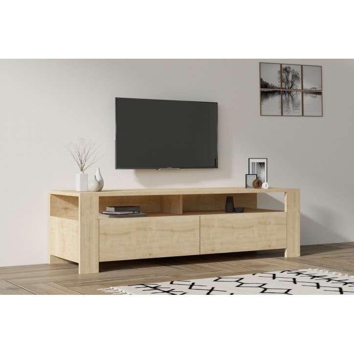 Mueble TV con estante Combe roble zafiro