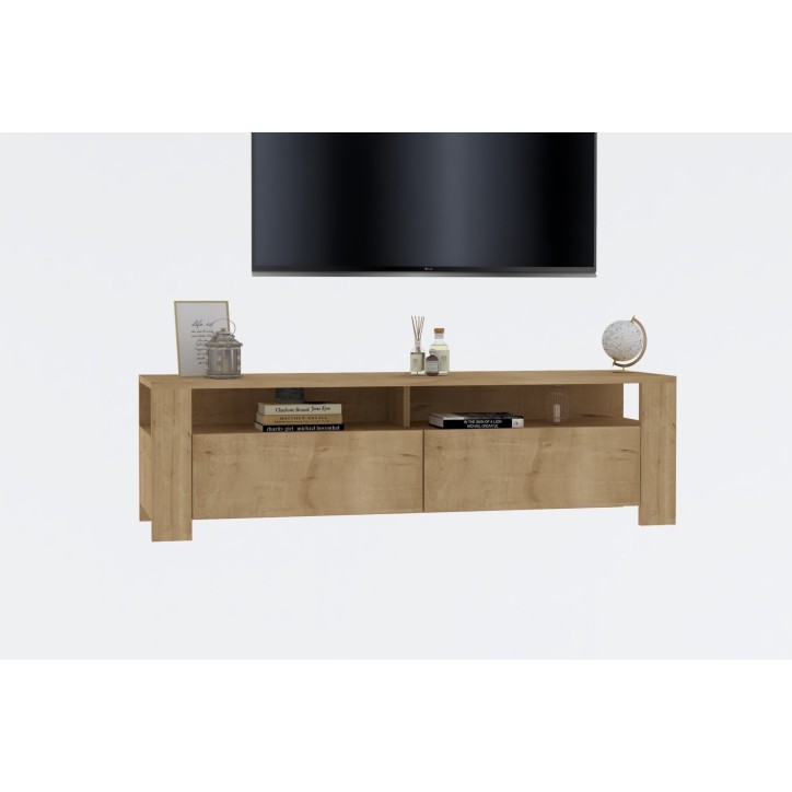 Mueble TV con estante Combe roble zafiro