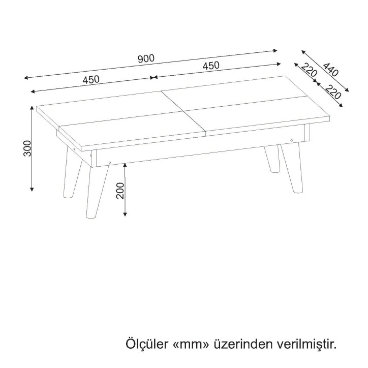 Mesa de centro Castrum nogal blanco