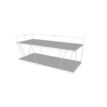 Conjunto de muebles de salón Epsilon pino atlántico negro - 854KLN2917