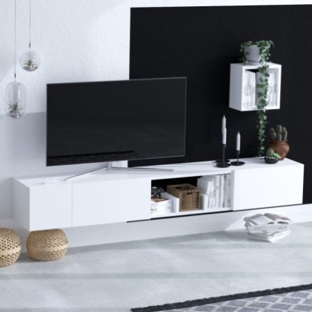 Mueble TV con estante Pandora-DEC0061 blanco