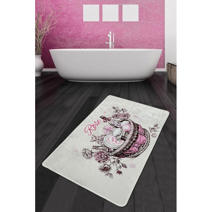 Alfombra de baño Rose Basket Djt (70 x 120) multicolor