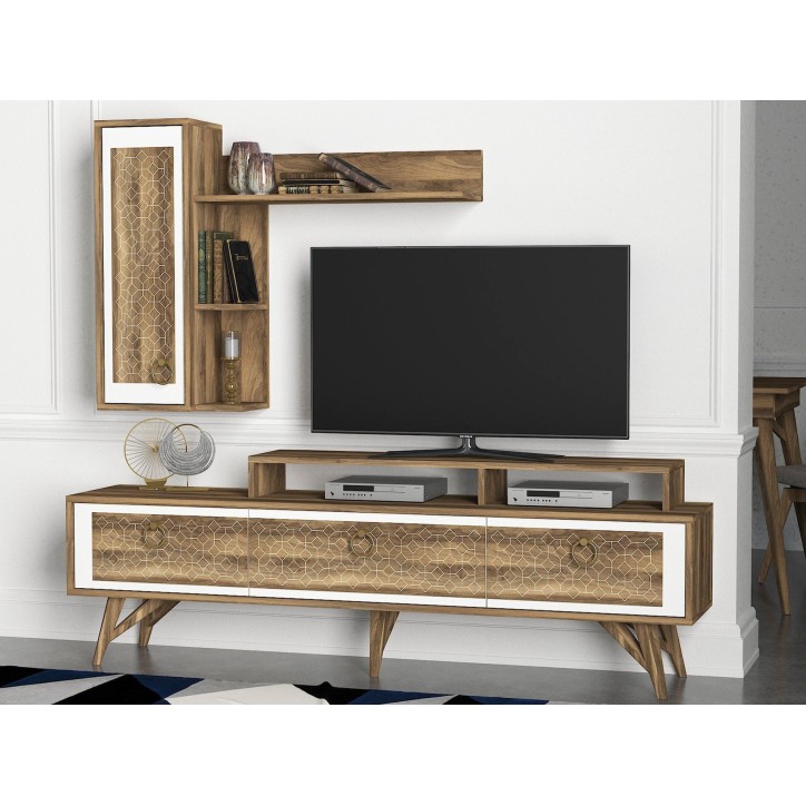 Mueble TV con estante Rosso nogal