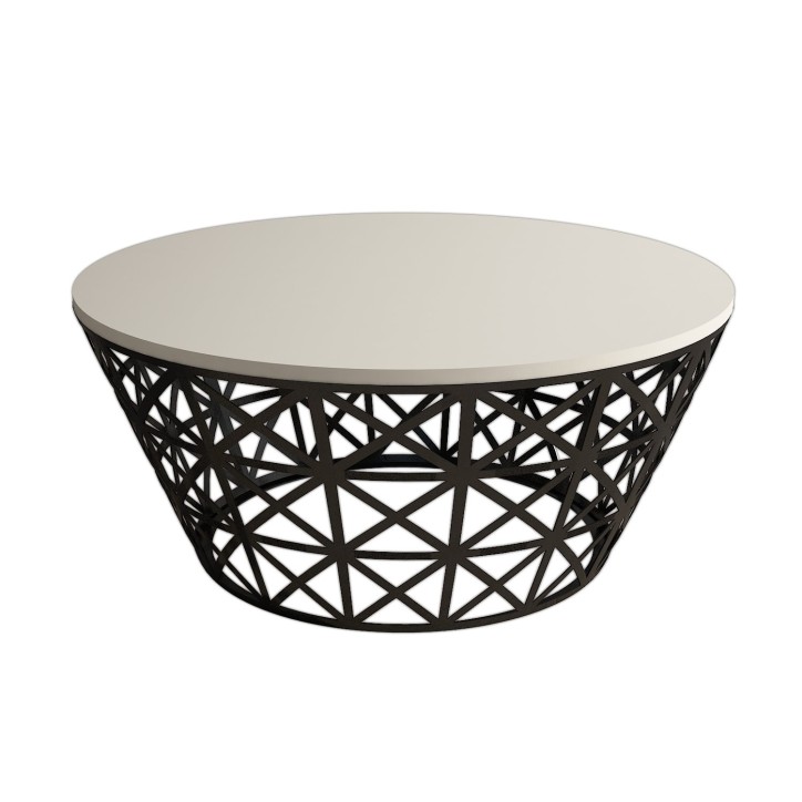 Mesa de centro Stil Metal Ferforje negro crema