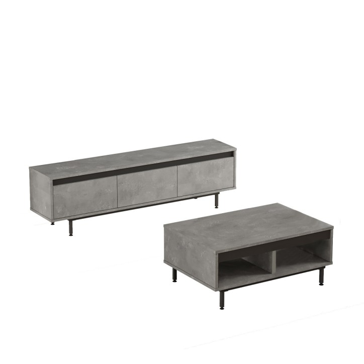 Conjunto de muebles de salón LV33-RL gris negro