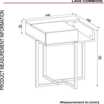 Mesa auxiliar Lava nogal - 804TRH2834