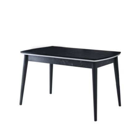 Mesa de comedor extensible Vega-1132 blanco negro