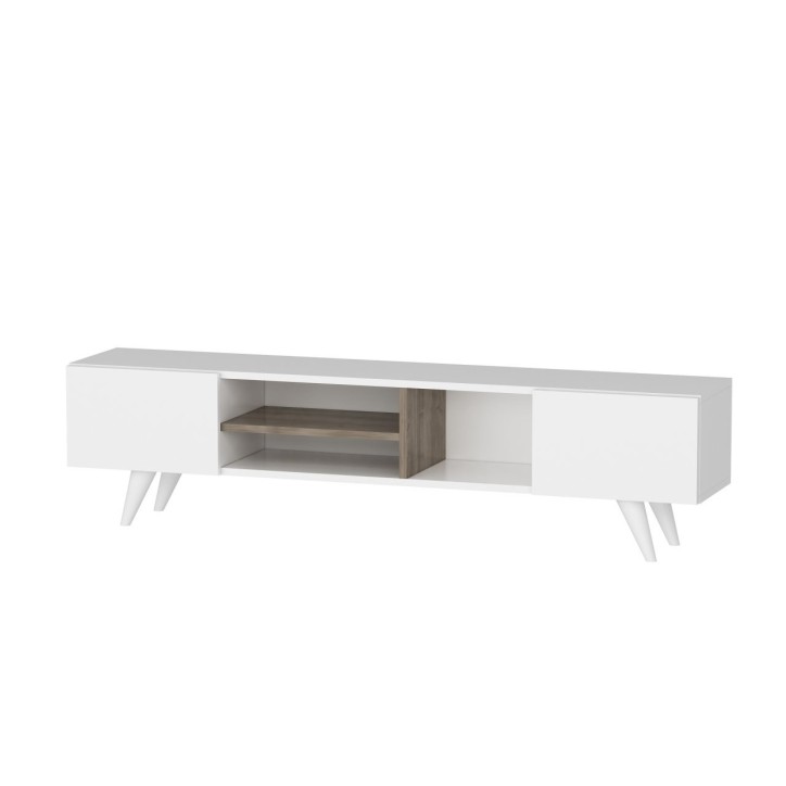 Mueble TV con estante Dore blanco