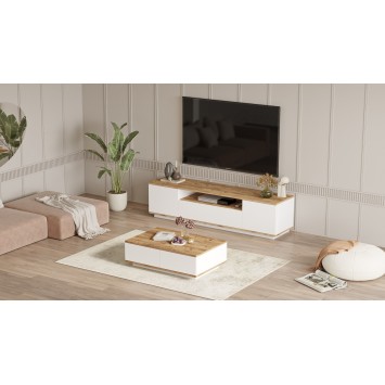 Conjunto de muebles de salón FR17-AW pino atlántico blanco - 956LCS2526