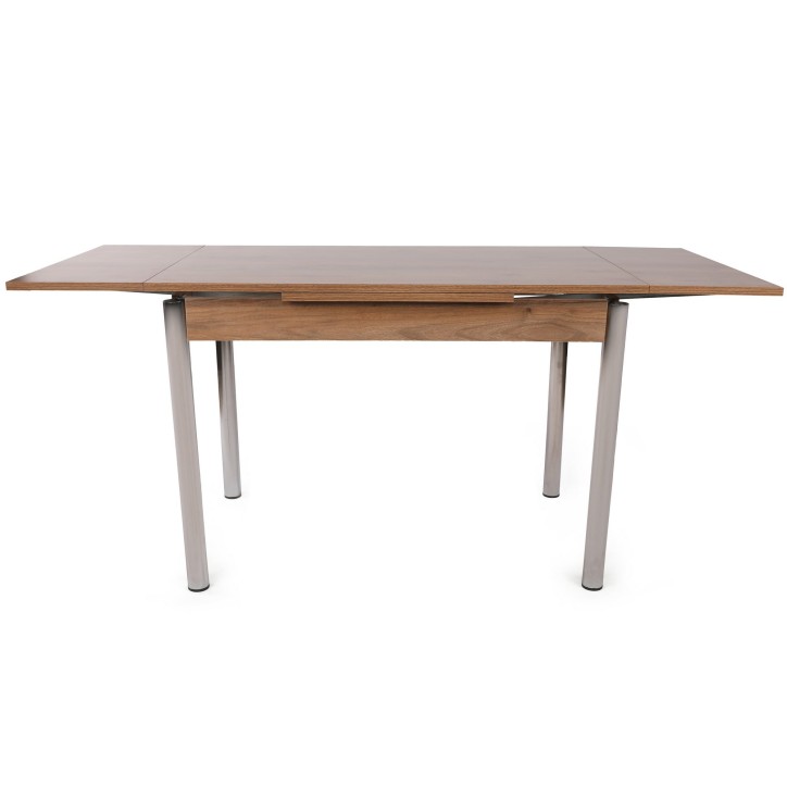 Mesa de comedor extensible Polo-1308 plata nogal