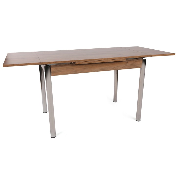 Mesa de comedor extensible Polo-1308 plata nogal