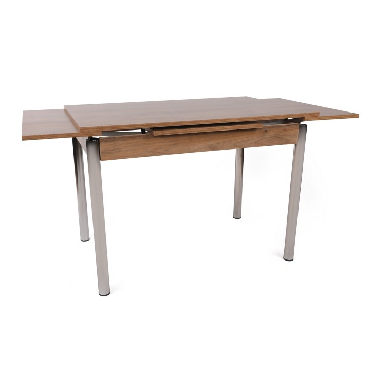 Mesa de comedor extensible Polo-1308 plata nogal