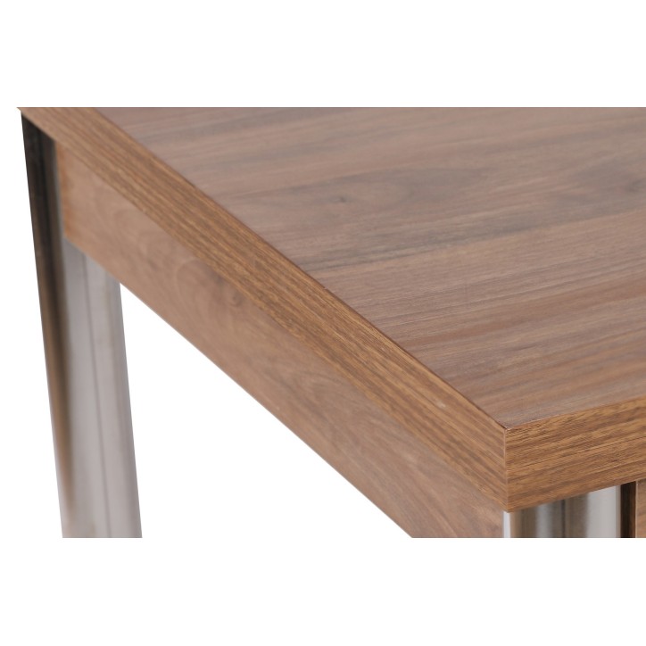 Mesa de comedor extensible Polo-1308 plata nogal