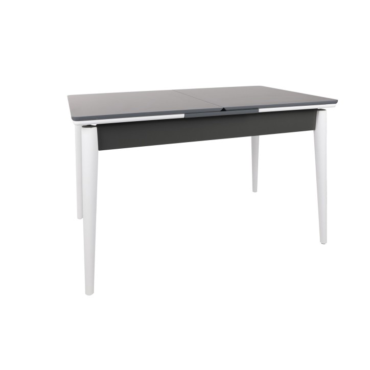 Mesa de comedor extensible Sigma-992 antracita blanco