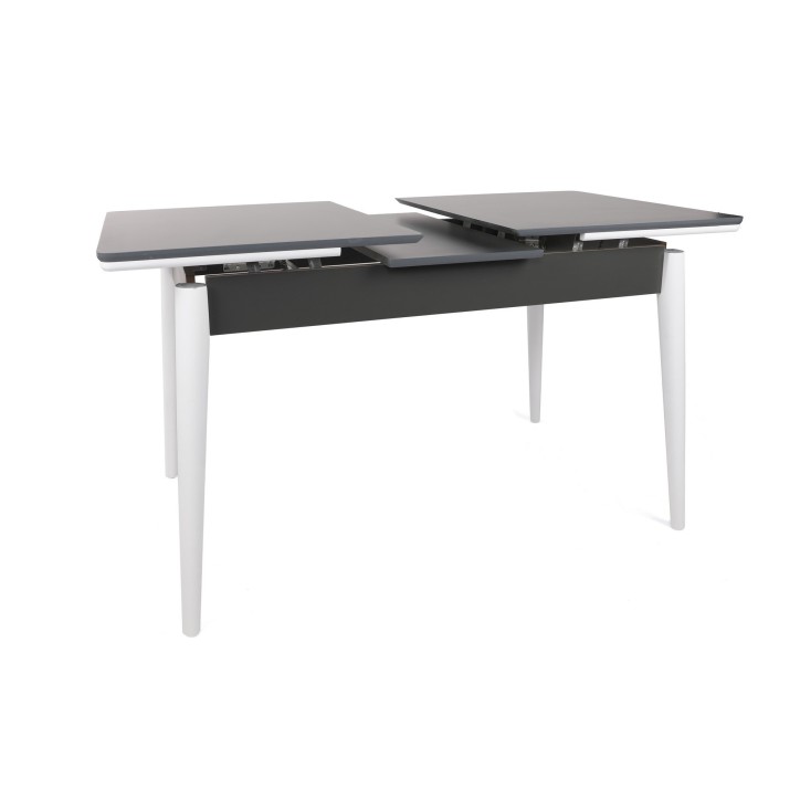 Mesa de comedor extensible Sigma-992 antracita blanco