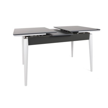 Mesa de comedor extensible Sigma-992 antracita blanco - 974NMB1733