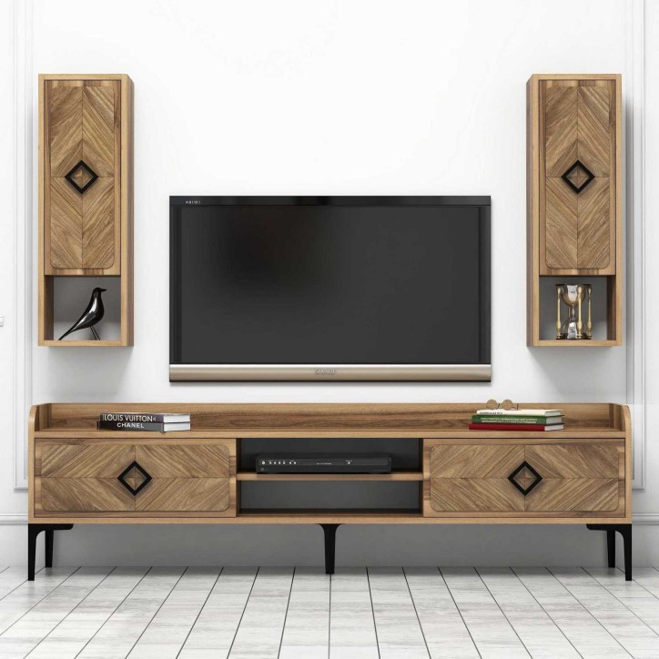 Mueble TV con estante Samba nogal