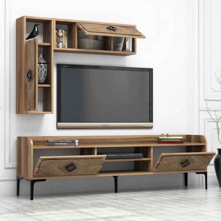 Mueble TV con estante Samba nogal