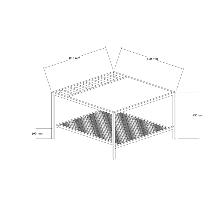 Mesa de centro Gomis pino atlántico negro