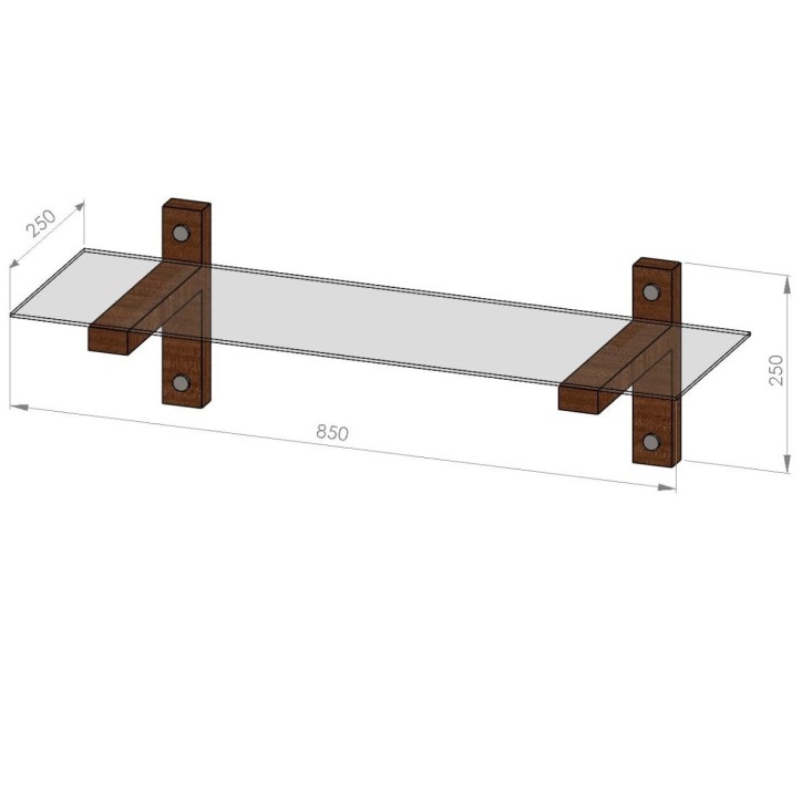 Estante de pared R100 nogal