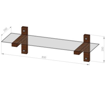 Estante de pared R100 nogal - 552NOS1101