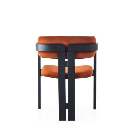 Silla CO-001 negro naranja