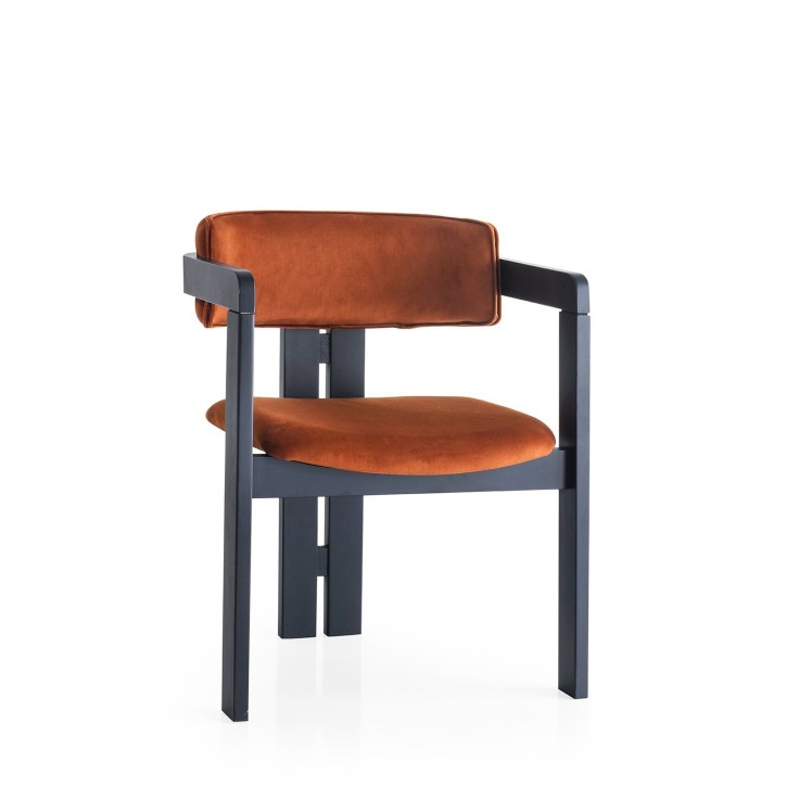 Silla CO-001 negro naranja