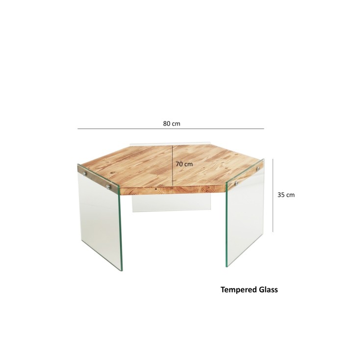 Mesa de centro Hexagon S304 roble