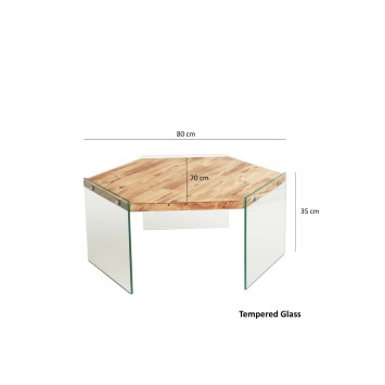 Mesa de centro Hexagon S304 roble - 552NOS1426