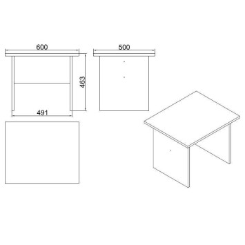 Mesa de centro Vario B roble negro - 956LCS1202