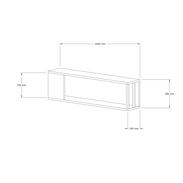 Estante de pared Meedo pino atlántico antracita