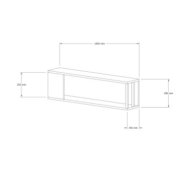 Estante de pared Meedo pino atlántico antracita - 495SSE1141