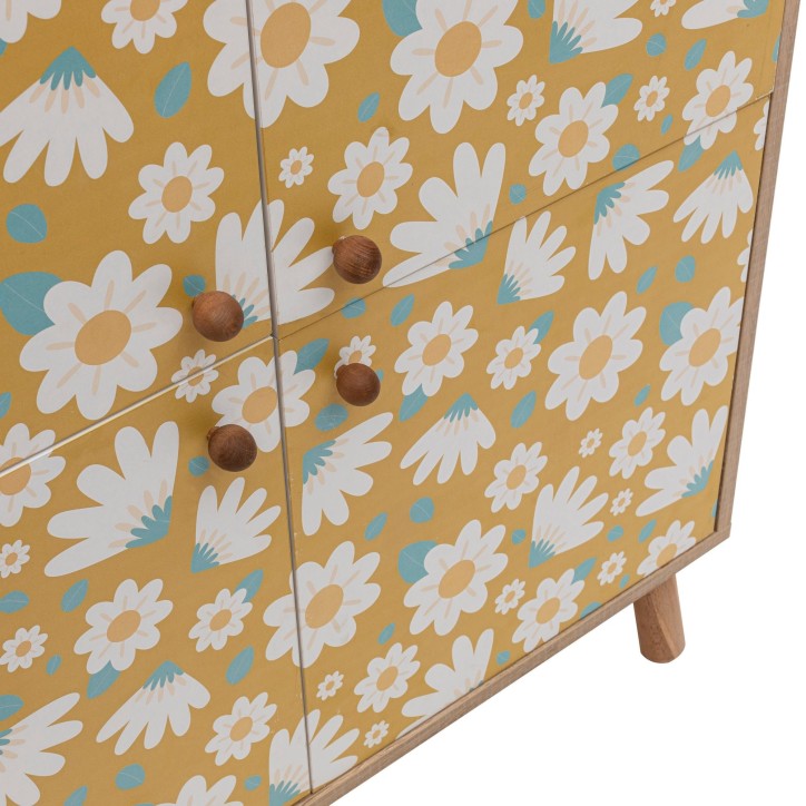 Mueble auxiliar Multilüx Posy sonomano amarillo blanco