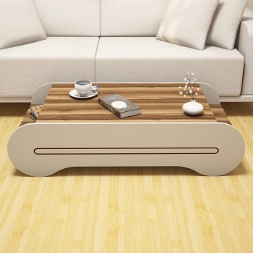 Mesa de centro Cool crema nogal - 845HCT2806