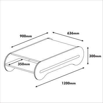 Mesa de centro Cool crema nogal - 845HCT2806