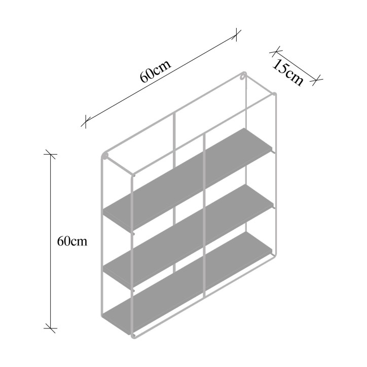 Estante de pared Sunflower nogal negro