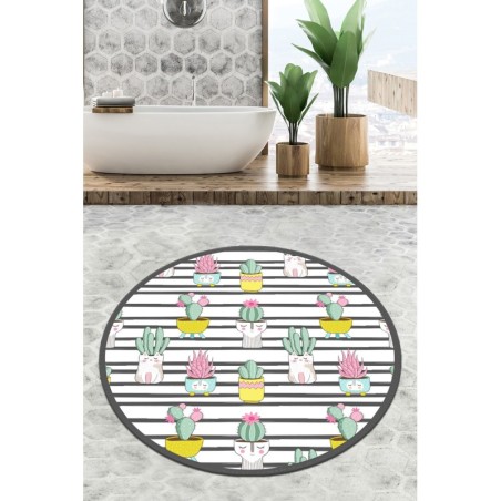 Alfombra de baño Catinus Cactus Circle Djt 100 multicolor