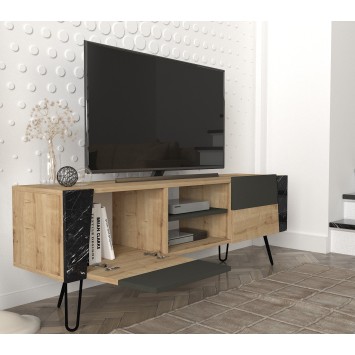 Mueble TV Fanten antracita zafiro - 804TRH3074