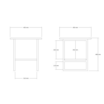 Mesa auxiliar Limit roble negro - 495SSE2310