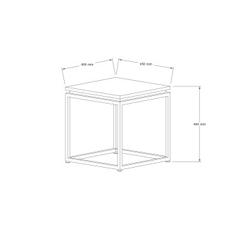 Mesa de centro Lal negro nogal - 835PUQ5028