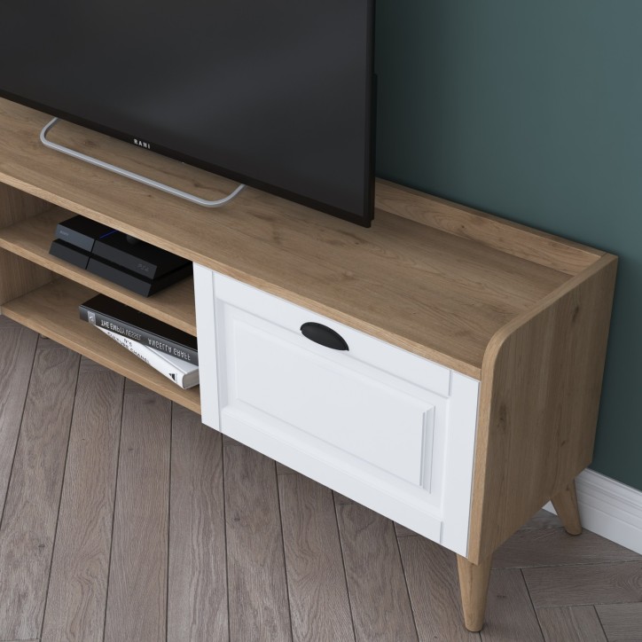 Mueble TV AA101-2556 nogal blanco