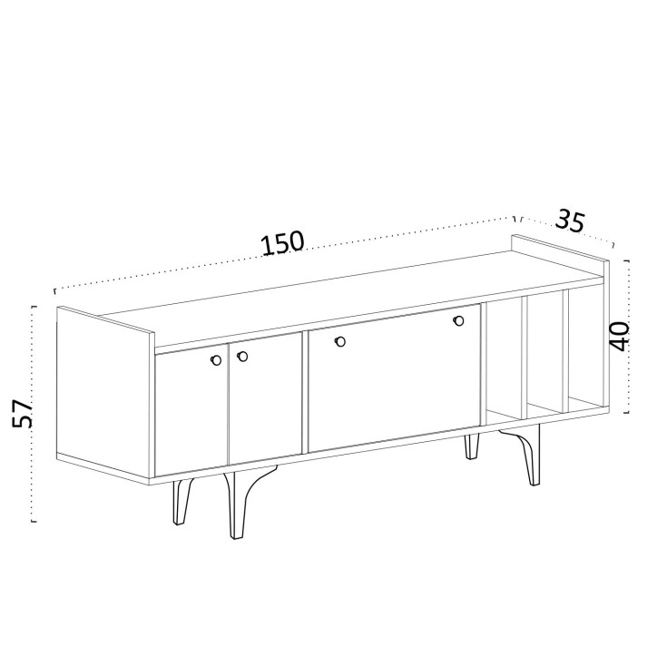 Mueble TV Antares roble zafiro