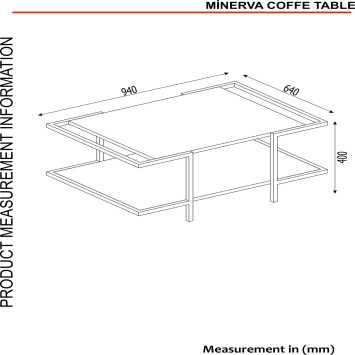 Mesa de centro Minerva negro nogal - 804TRH2839