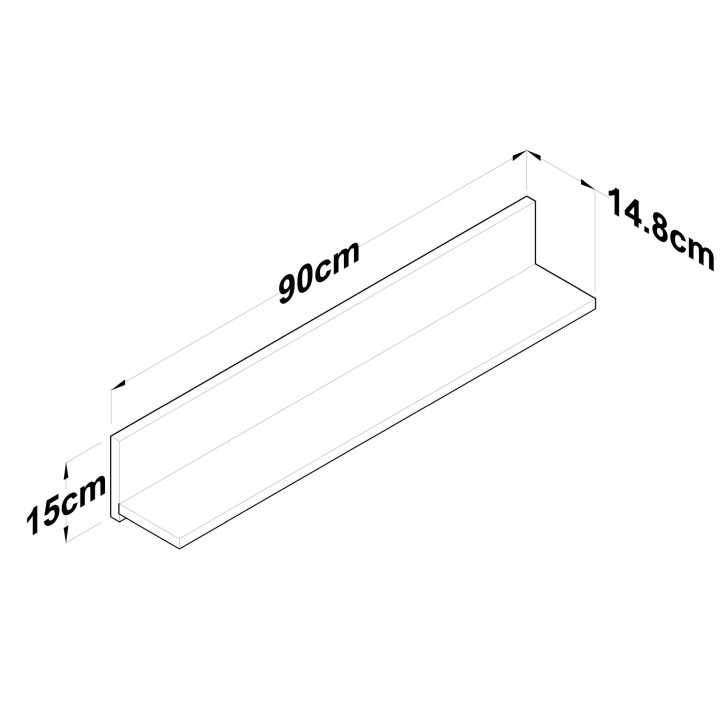 Estante de pared AE104-2669 nogal