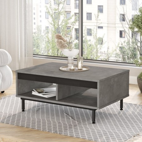 Mesa de centro LV29-RL gris negro