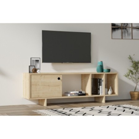 Mueble TV con estante Folsom roble