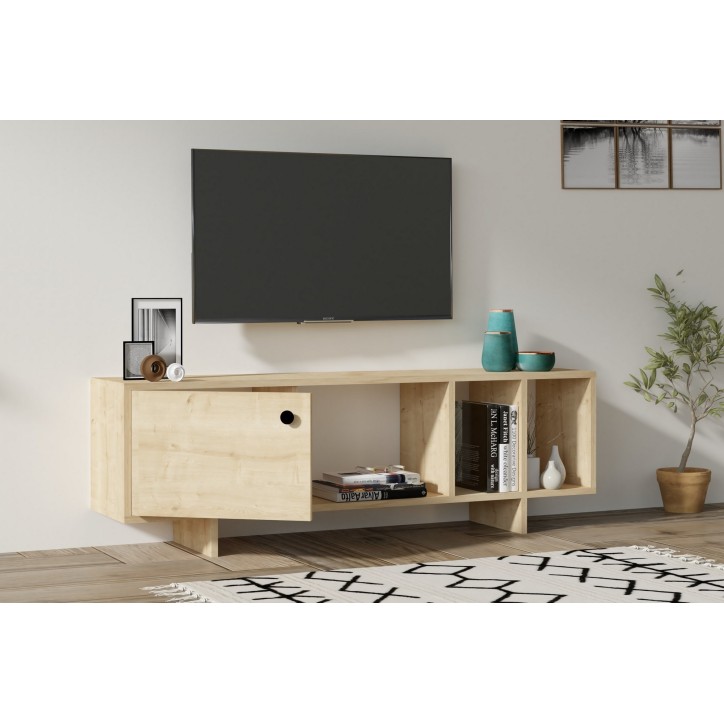 Mueble TV con estante Folsom roble